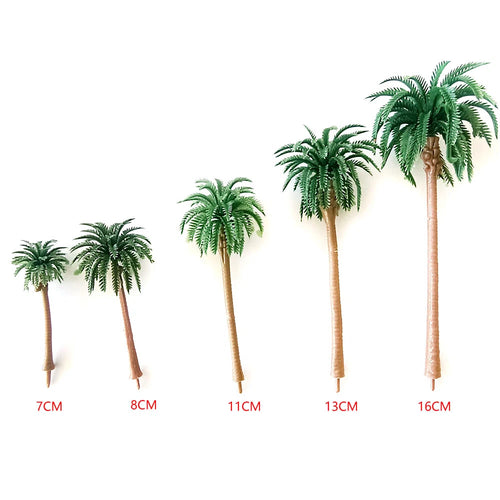 10Pcs Coconut Palm Tree Landscape Ornament for Garden Park Railroad