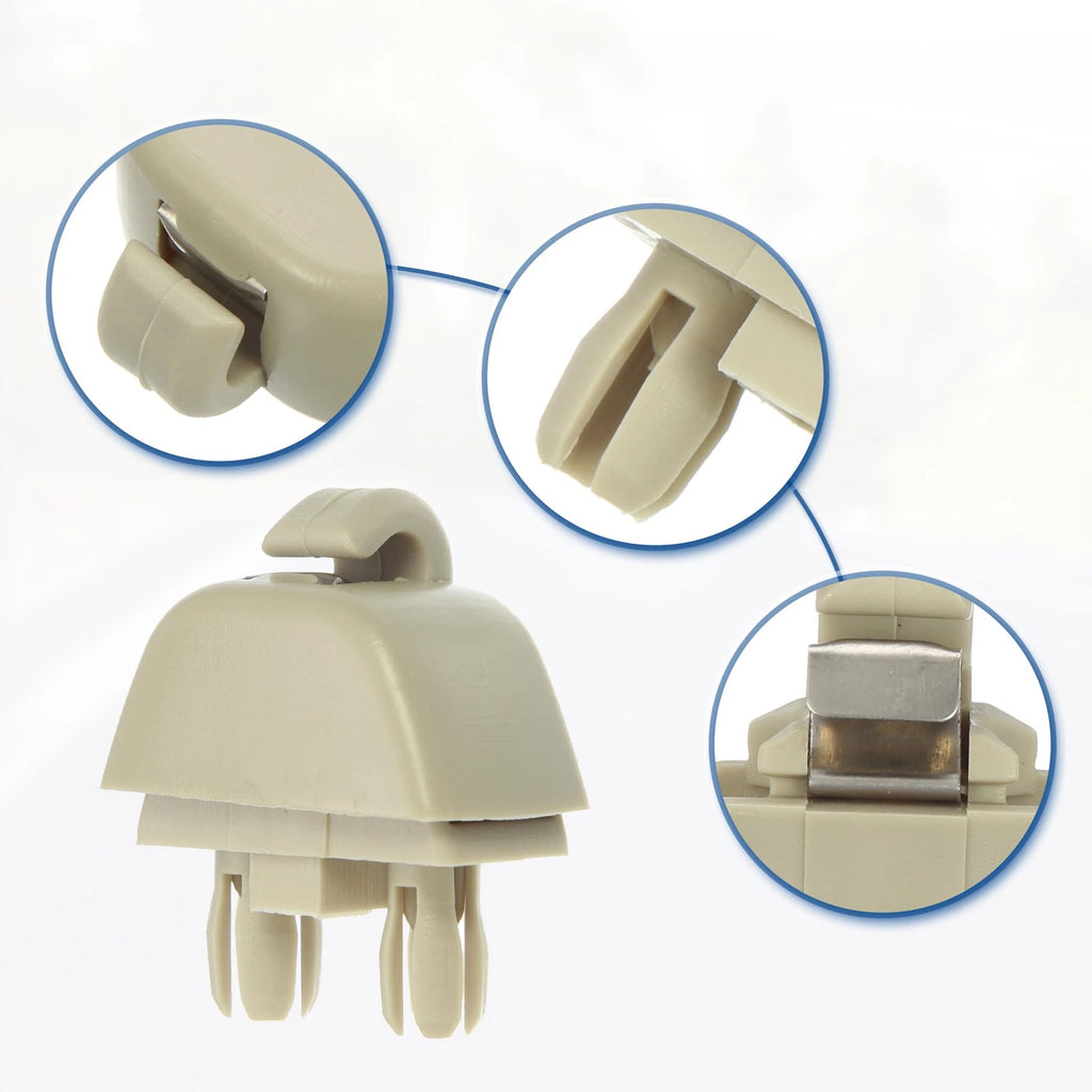 Sun Visor Clip Retainer 4 Pcs for Volkswagen and Audi Beige (2000–2010)