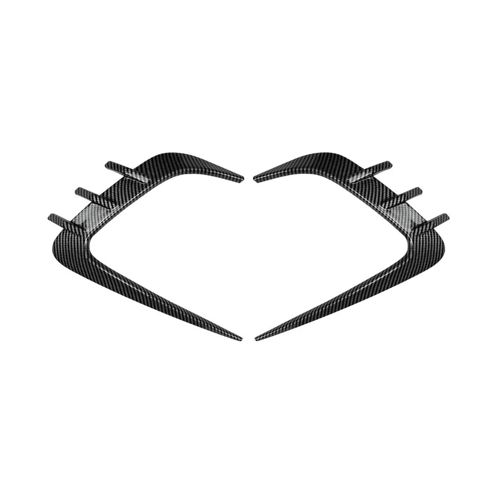 Tape-On Rear Bumper Side Vent Canards Trims for Ford Fiesta (2018)