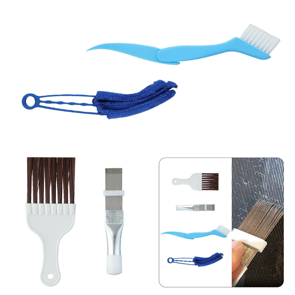 4X Fin Comb and Radiator Brush Kit for AC Cleaning