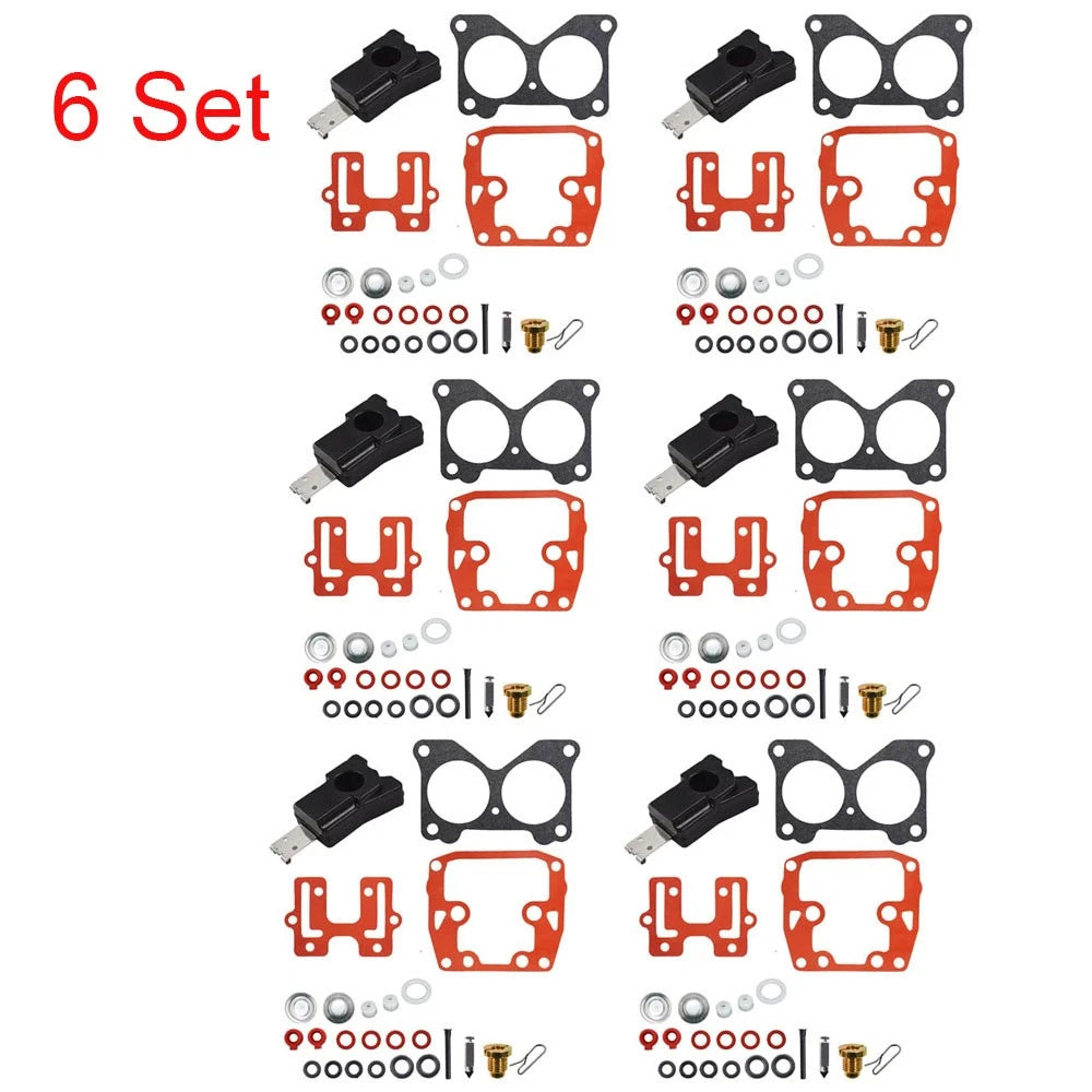 Set of 6 Carburetor Needle Gasket Kit for Johnson Evinrude (0439076, 439076, 435443)