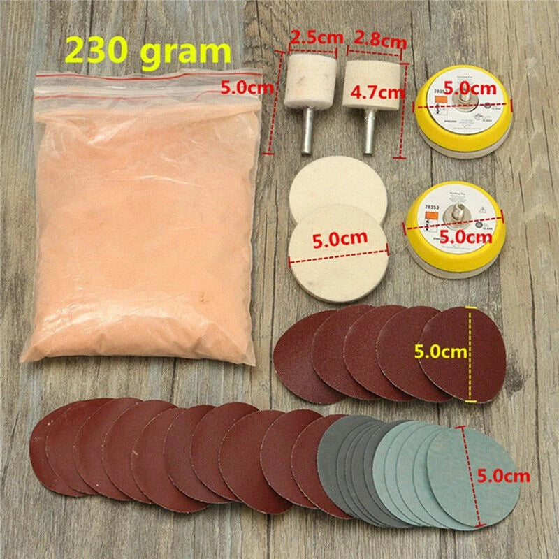 Glass Polishing Kit for Windscreen Scratch Remover (Includes 8oz Cerium Oxide)