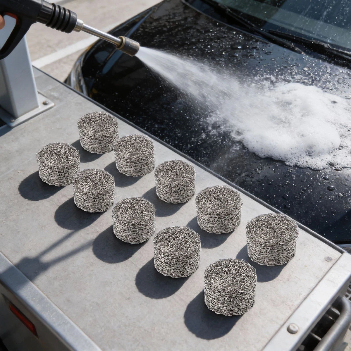 10X Stainless Steel Pressure Washer Snow Foam Lance Mesh Filter