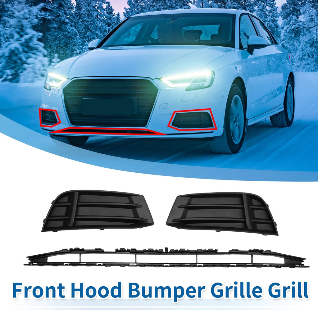 Front Lower Bumper Grille Grill for Audi A3 8V (2017–2020) Sedan 1 Set
