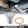 Engine Oil Drain Plug M12x1.5 with Gasket Replacement for BMW 545i (2004–2010)