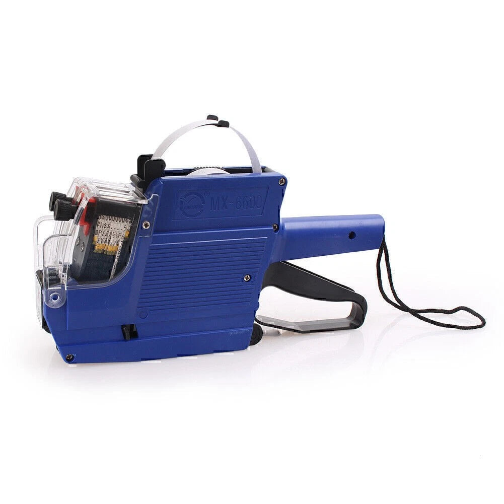 Blue MX-6600 Saguan 10 Digits 2 Lines Price Tag Gun +1 Ink Roller