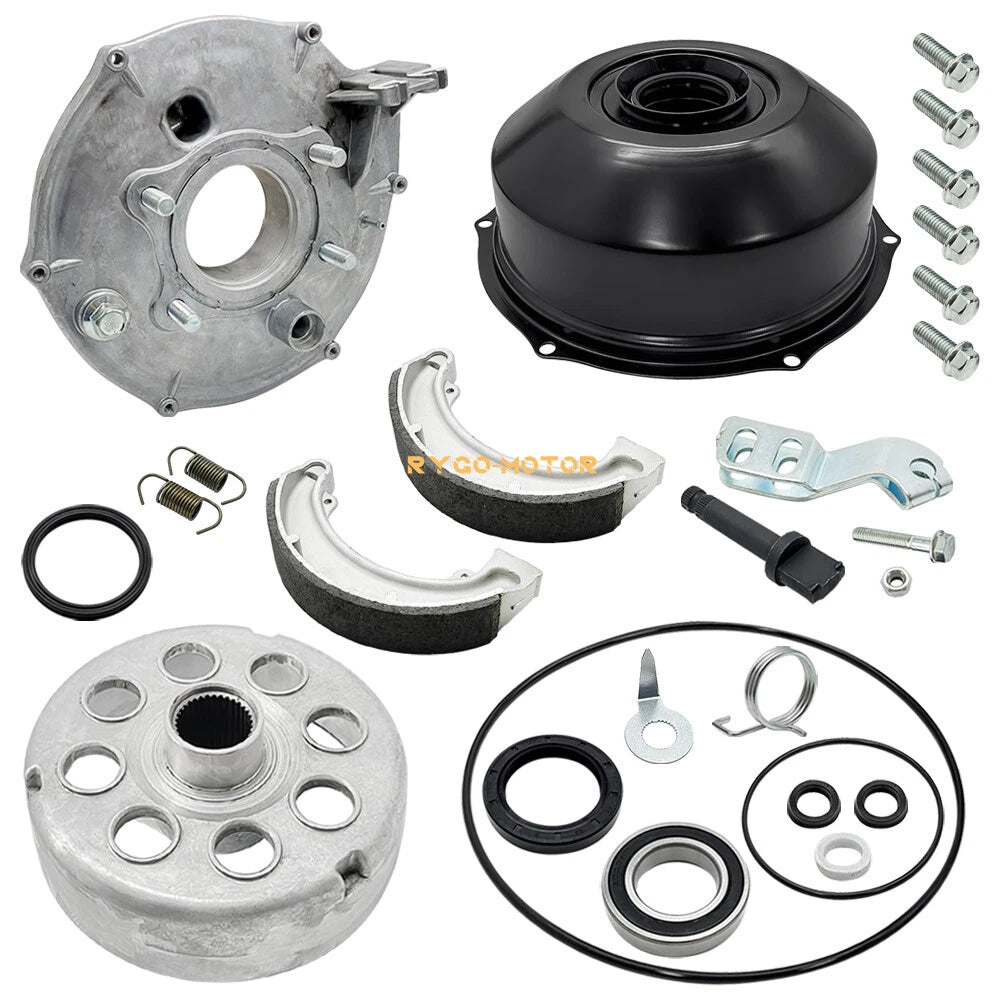 Rear Brake Drum Hub Plate Cover Shoes Bearing Seal for Honda TRX300 (1988–2000)