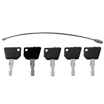 5PCS Ignition Keys for JCB Bobcat Caterpillar Dynapac Gehl Volvo