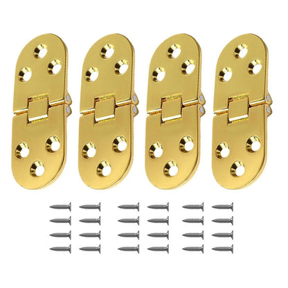 Set of 4 Zinc Alloy Flip Hinges for Marine Use, Rust Resistant