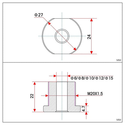 3X Drill Sleeve Locator Accessories for 6-15mm Pins