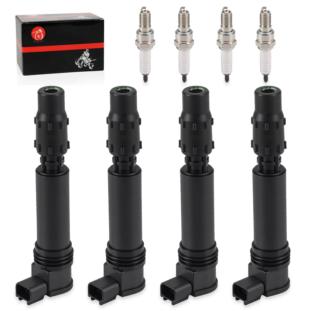 Set of 4 Ignition Coils & Iridium Spark Plugs for Honda CBR1000RR (2004–2007)