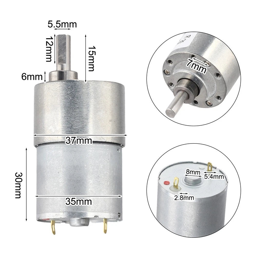 DC Gear Motor 24V 107RPM for JGB37