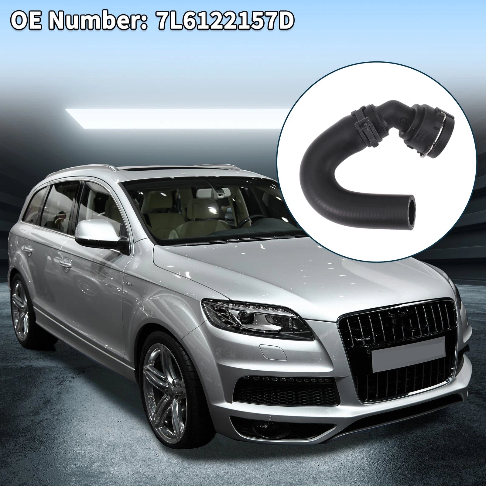 Radiator Hose Coolant Pipe Replacement for Audi Q7 (2015–2019) Rubber Black