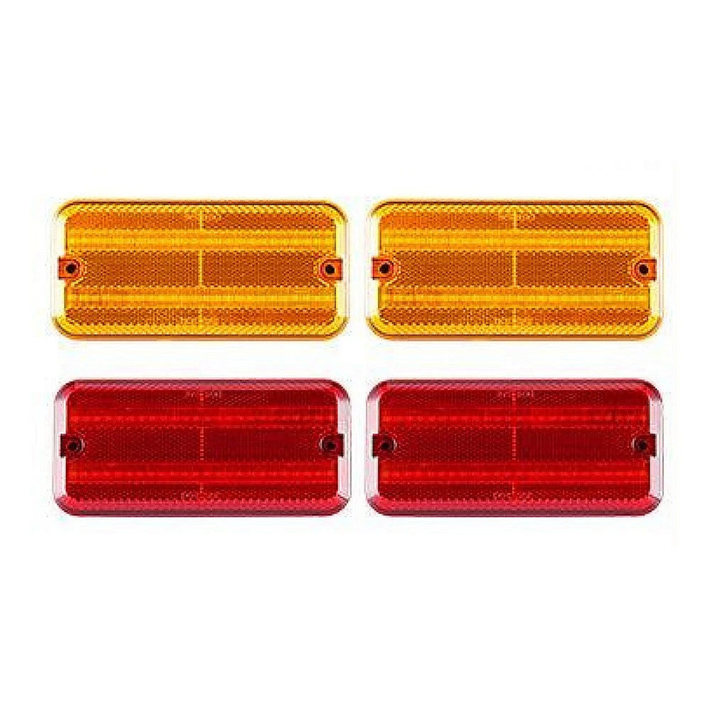 4X LED Side Marker Lights for Chevy G10 G20 GMC G1500 G2500 P30 P3500 (1985–1995)