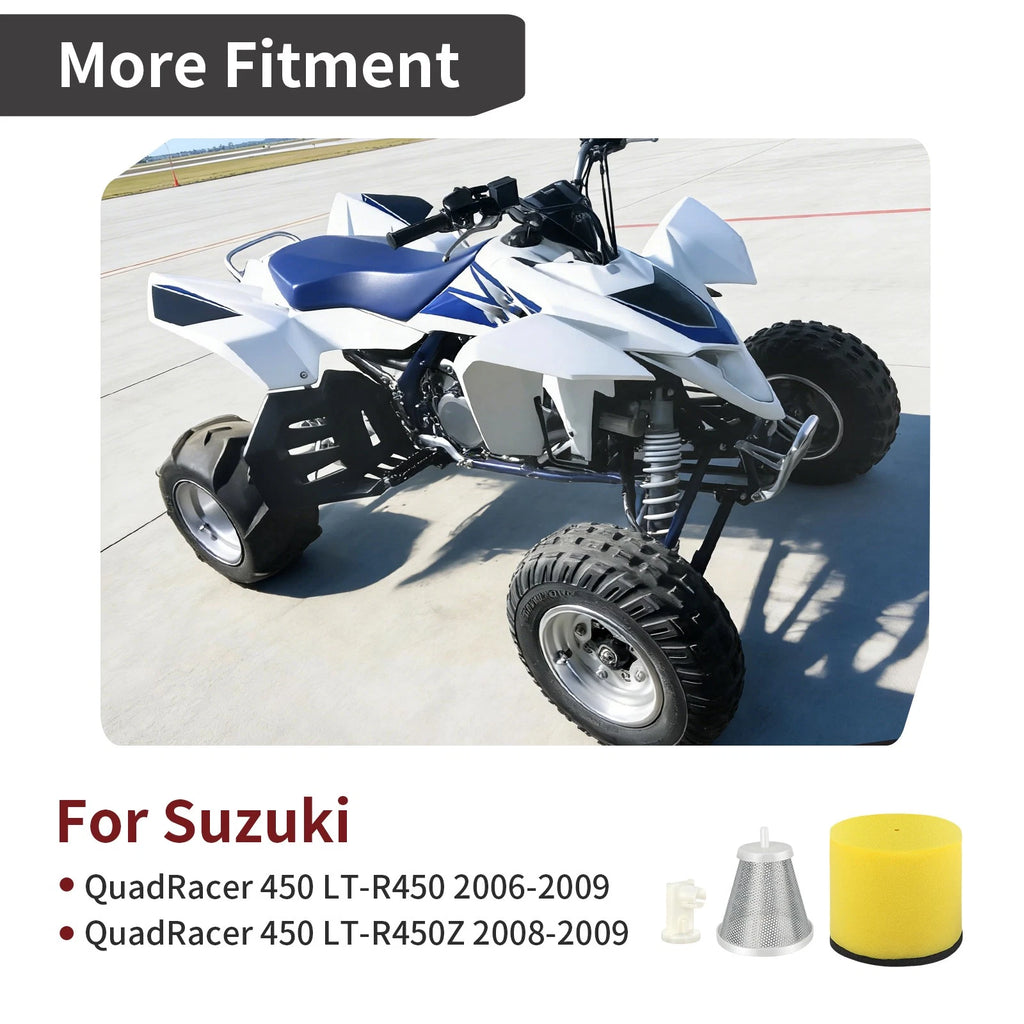 Air Filter & Cage Holder w/ Stopper for Suzuki QuadRacer 450 LT-R450 (2006–2009)