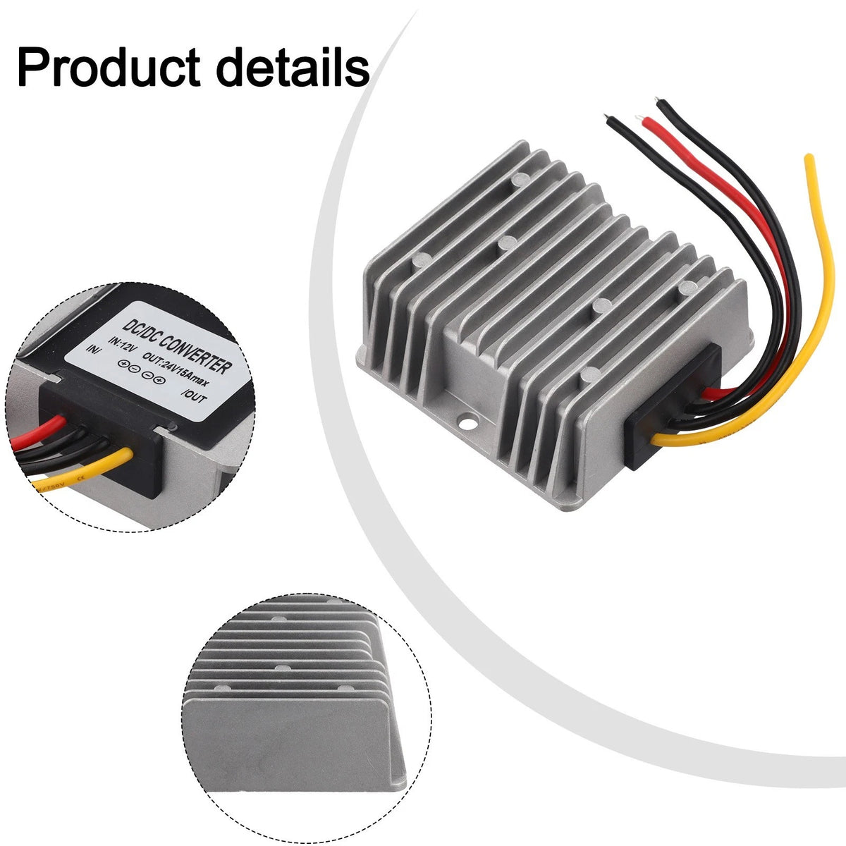 360W Waterproof DC to DC Converter 12V to 24V Step Up 15A Output