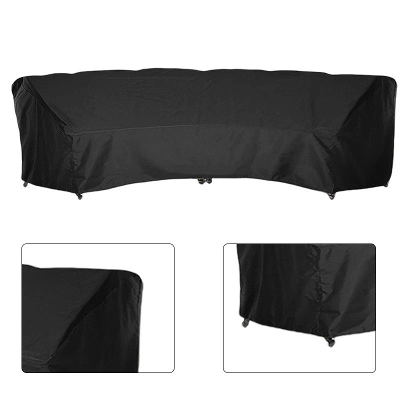 Outdoor Sofa Cover 210D Black for Multiple Sizes (Fits 228x116x86cm)
