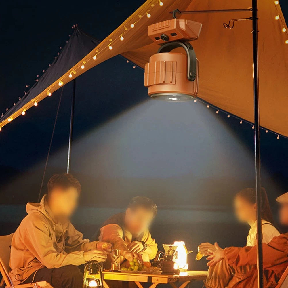 Remote Controlled Camping Fan with Light and Speed Settings