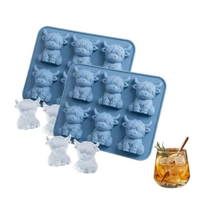3D Cow Ice Cube Tray for Creative Beverage Serving