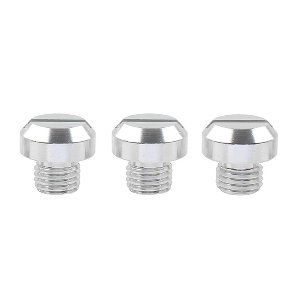 3Pcs M10x1.25 Motorcycle Mirror Hole Blanking Plugs Silver