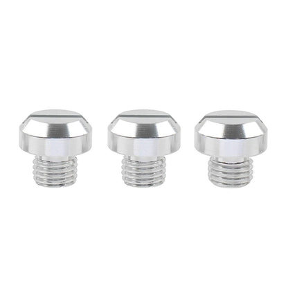 3Pcs M10x1.25 Motorcycle Mirror Hole Blanking Plugs Silver