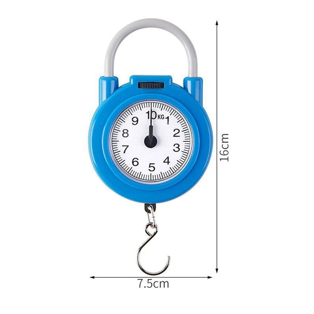 Compact Handheld Spring Scale with Iron Hook for Indoor and Outdoor Use