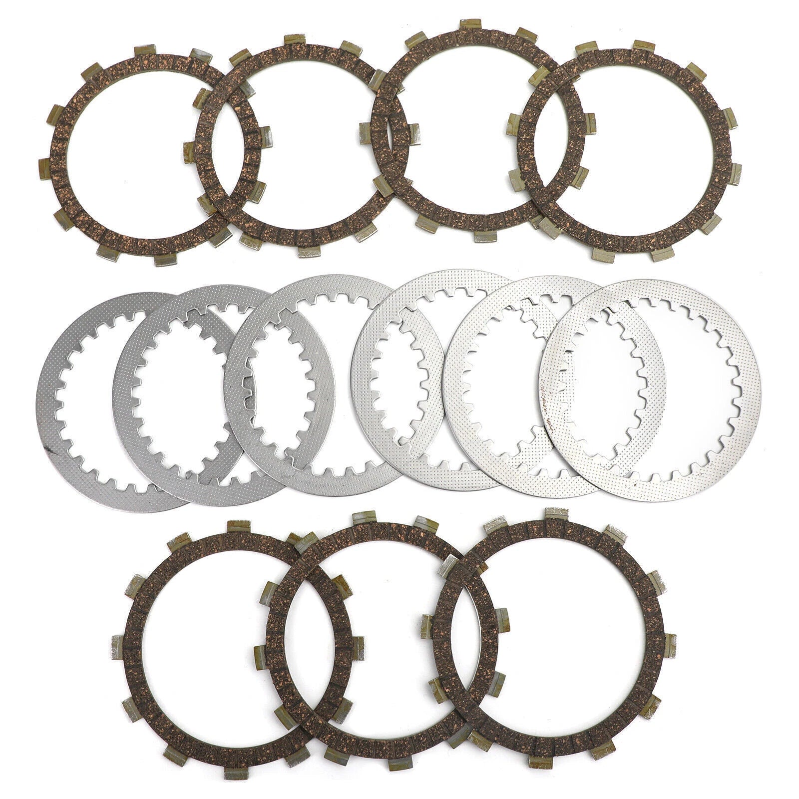6x Steel Separator + 7x Clutch Friction Plate for Yamaha XS250 XS400D XS400E (1970–1980)