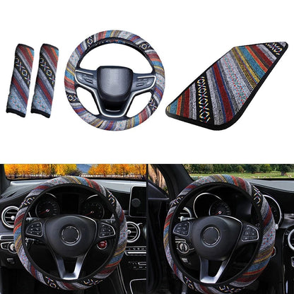4PC Steering Wheel Cover Set for Universal Cars (2010–2023)