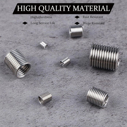 124pc Stainless Steel Thread Repair Kit for Universal Applications