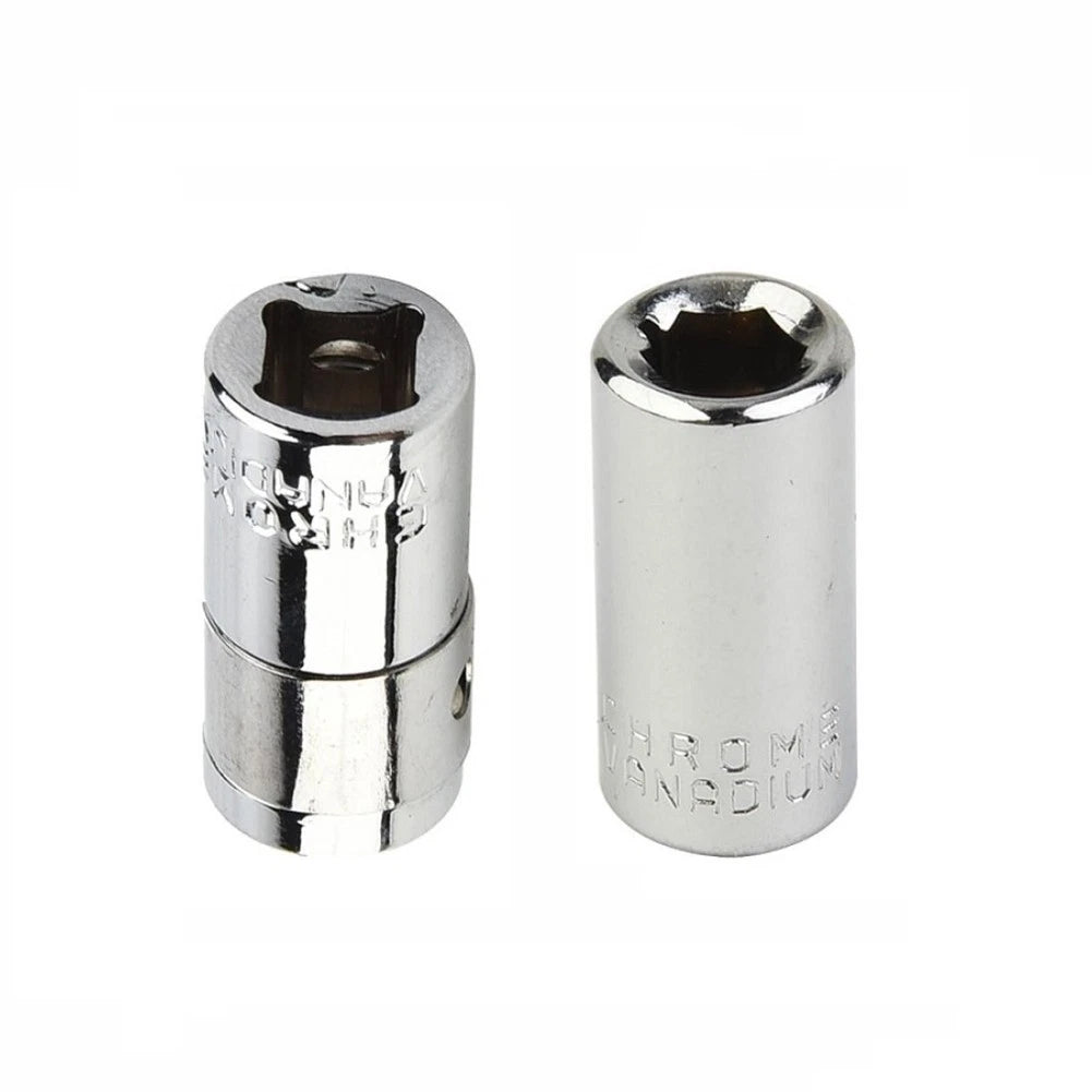 2X 1/4" Square Drive to 1/4" Hex Socket Bits Converter Adapter