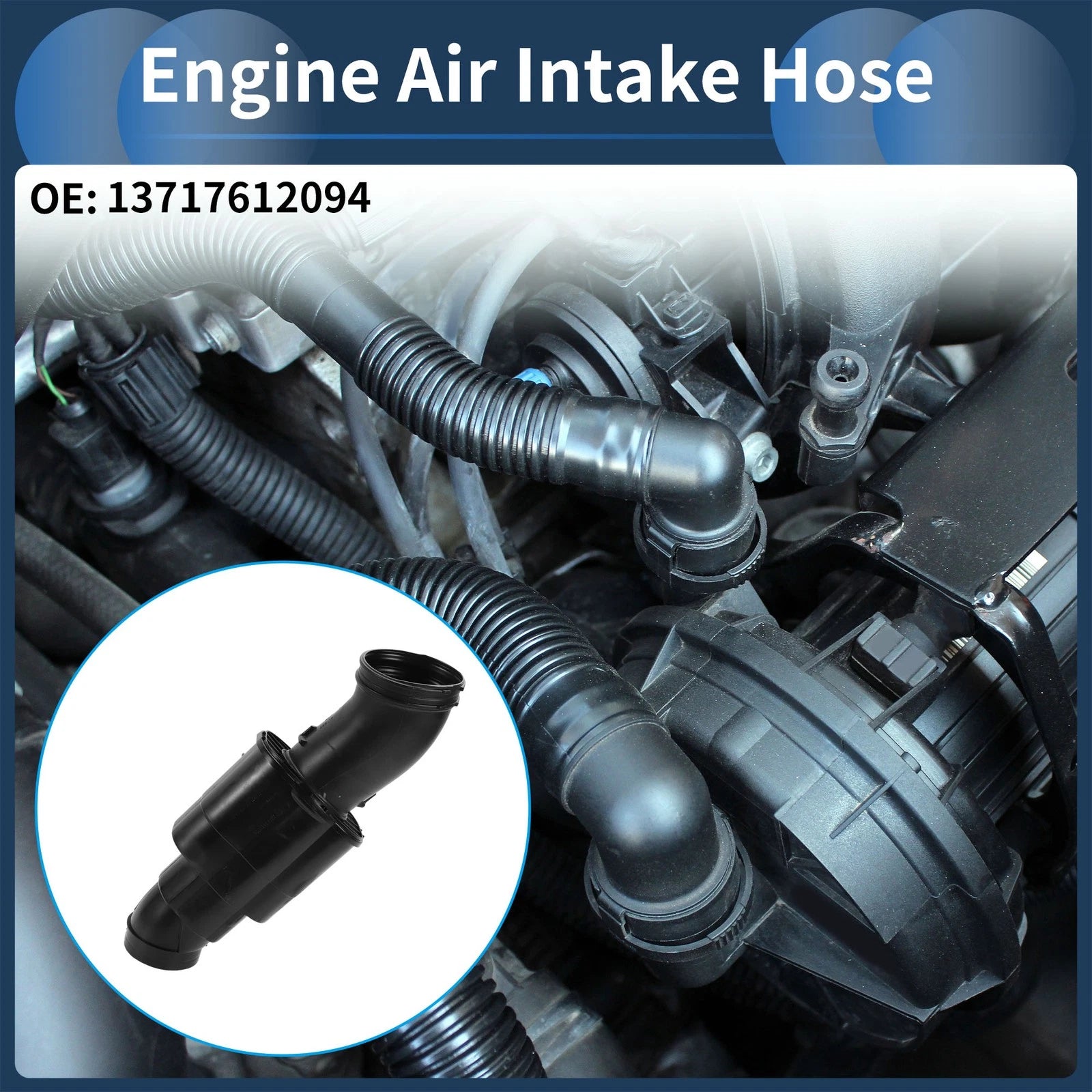 Engine Air Intake Hose Replacement for BMW F10 528i (2012–2016) Rubber