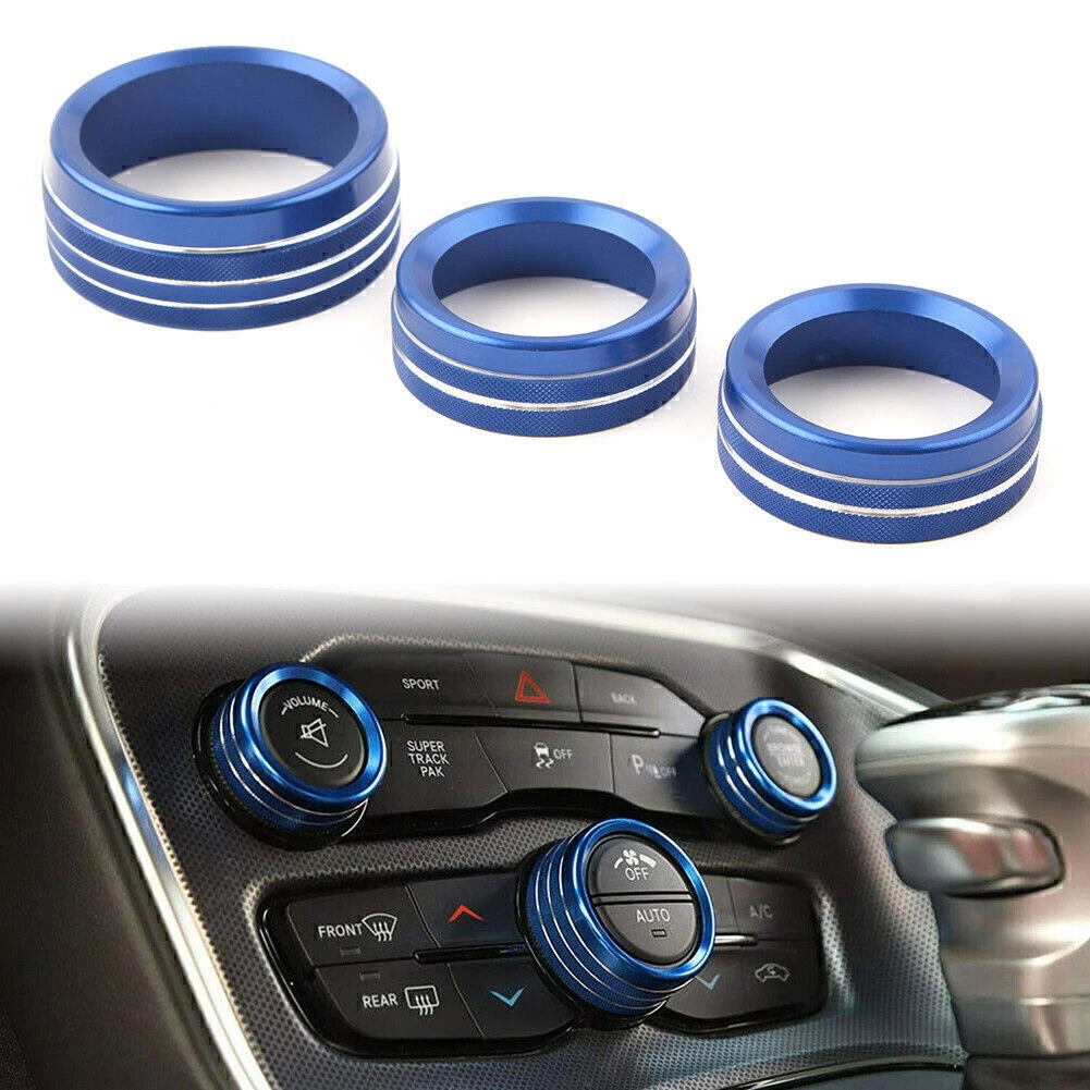Air Conditioner Switch CD Button Knob for Dodge Challenger (2015–2024) Blue