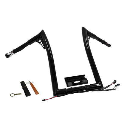 12" Prewired Drilled Handlebar for Harley Road King FLHR FLHRC (2016–2023)
