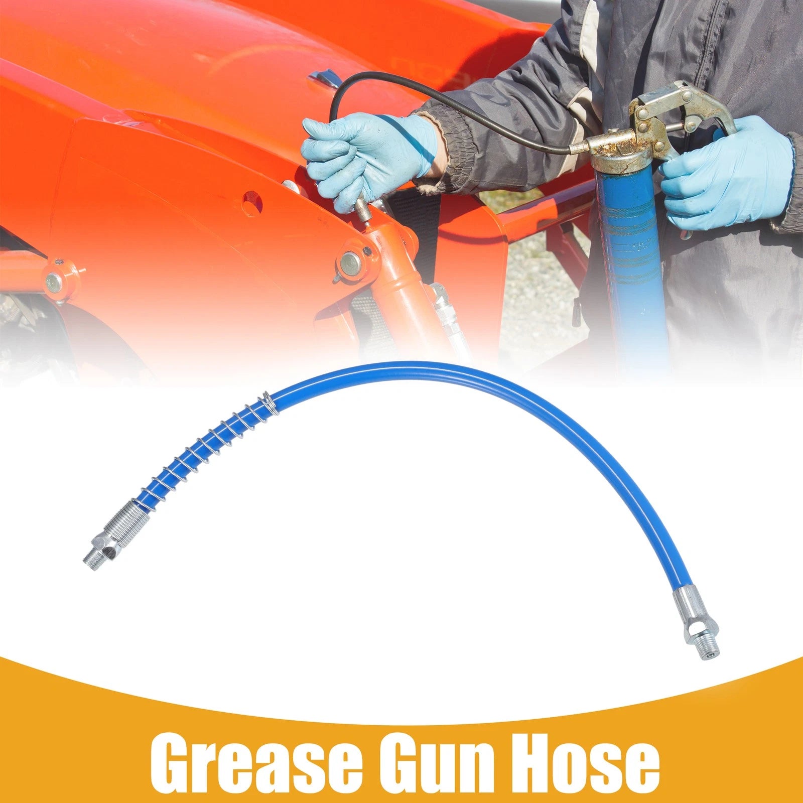 Universal Trailer Grease Gun Extension 1/8 NPT Flex Hose for Grease Gun (16 in)