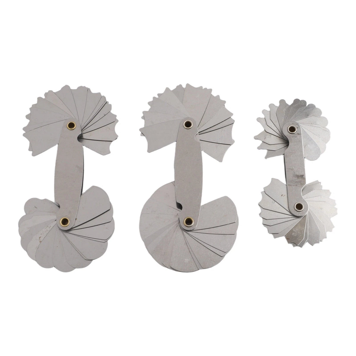 3pcs Stainless Steel Radius Gauge Set for Accurate Concave Measurement