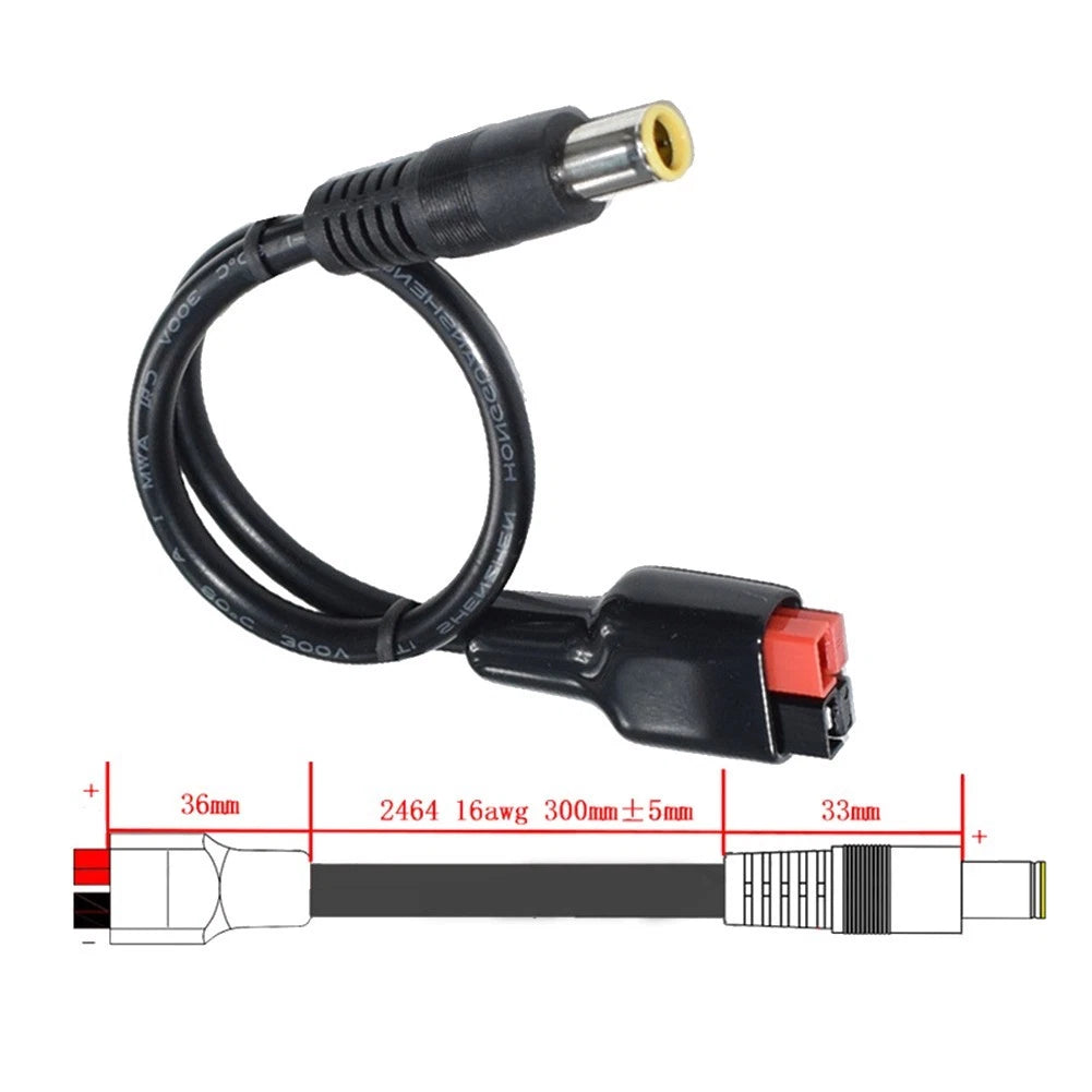 2X 16AWG Copper Wire Power Connector Cable for DC Applications (80mm)