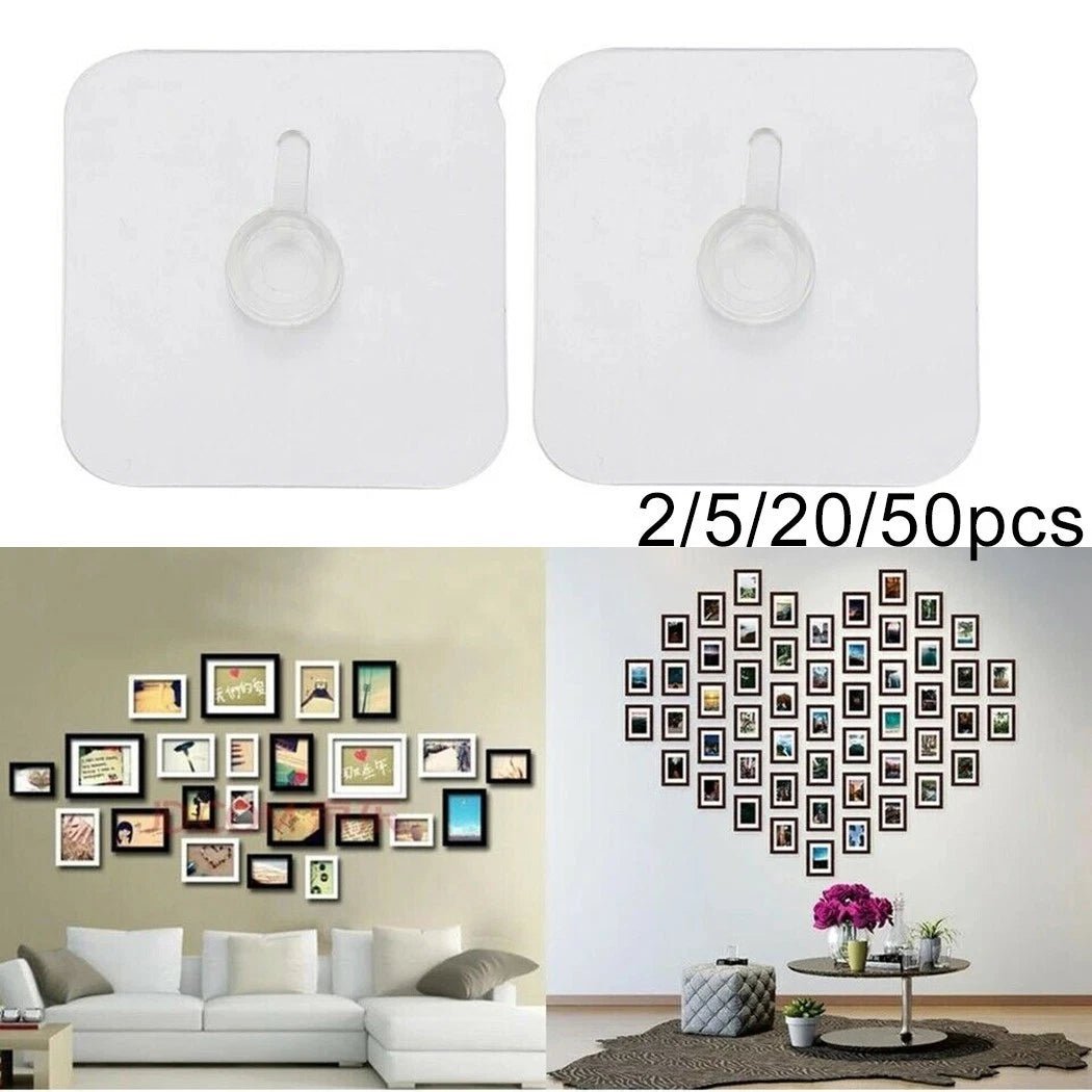 50 Pack Heavy Duty Wall Hooks for Photo Frames and Clocks
