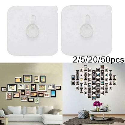 50 Pack Heavy Duty Wall Hooks for Photo Frames and Clocks