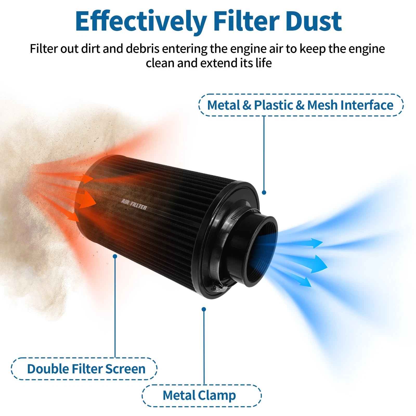 Air Filter for Dirt Bike ATV (76 mm)