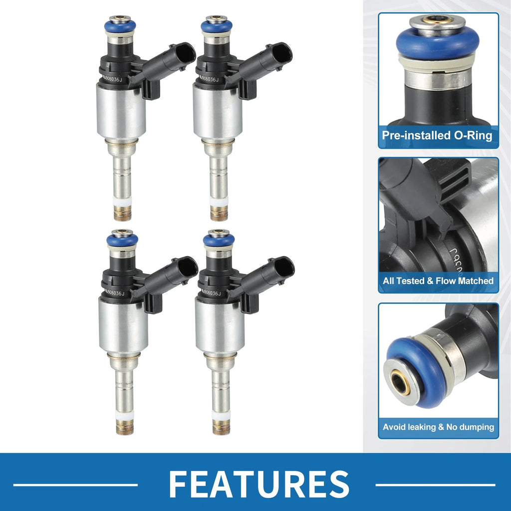 Fuel Injector Replacement for VW Tiguan 2.0 TFSI (2007–2018) 4 Pack