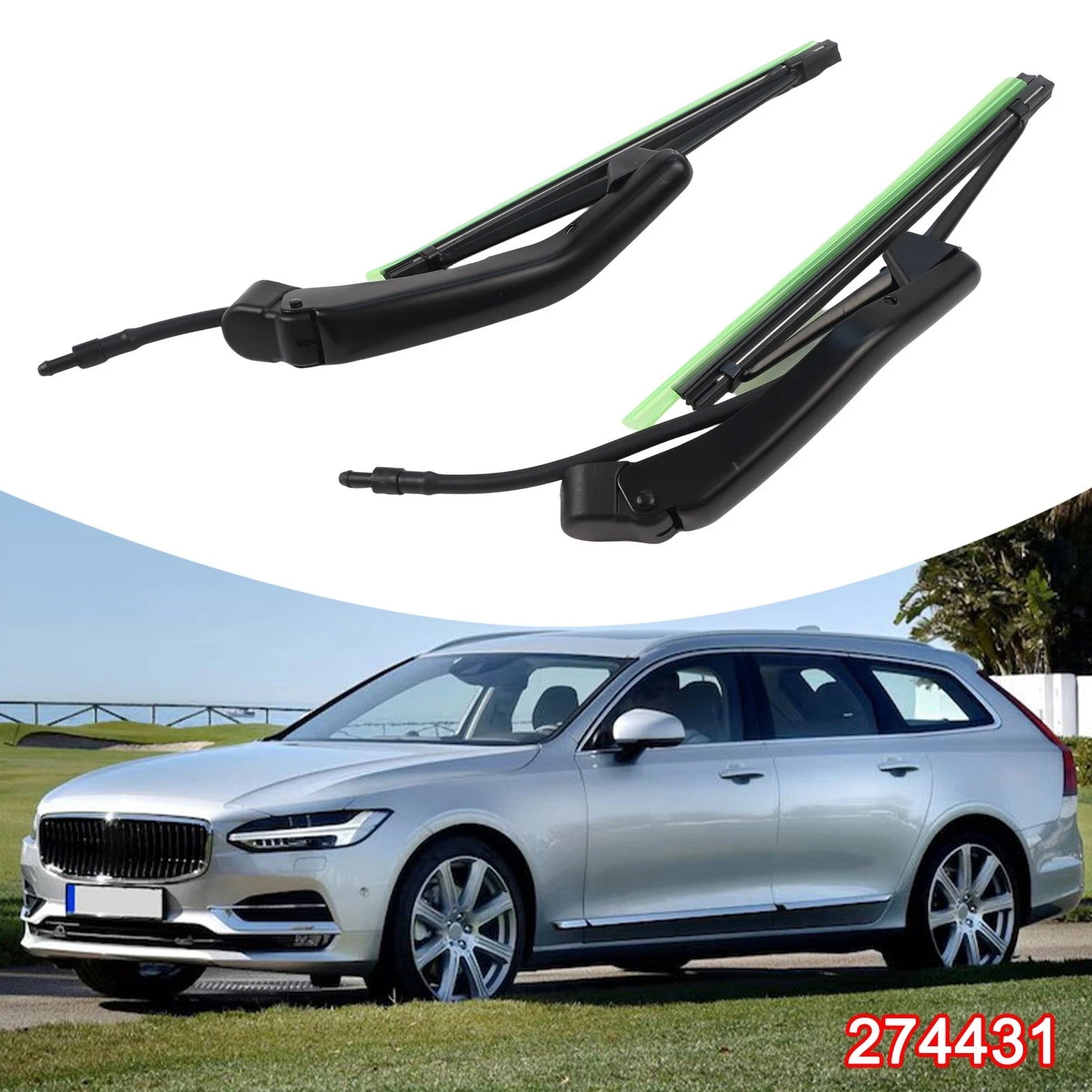 2X Headlight Wiper Set for Volvo S80 (1999–2006)