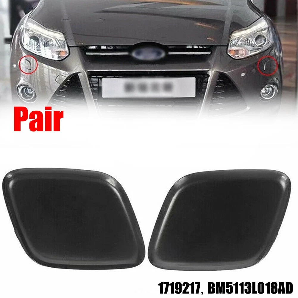 1 Pair Headlight Washer Jet Cover Cap #1719217 for Ford Focus (2012–2014)
