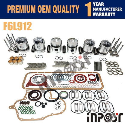 F6L912 Overhaul Rebuild Kit for Deutz Tractor D8006 D9006 D10006 DX110 (STD)