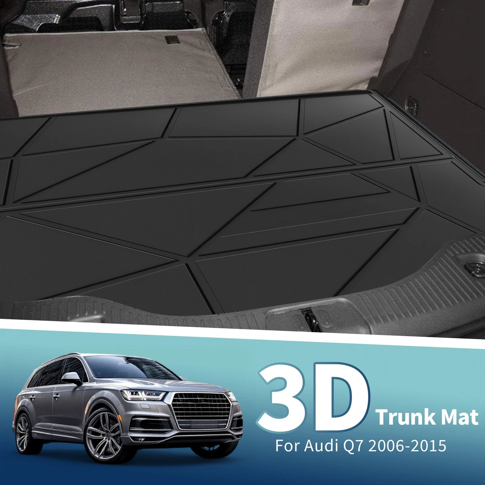 Rear Cargo Liner Flat Face for Audi Q7 (2006–2015) TPE 1 Piece