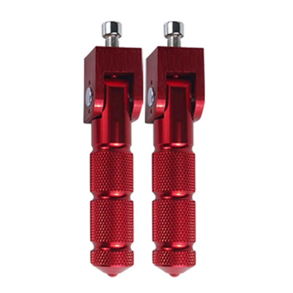 CNC Folding Foot Pegs Rear Set for Universal Motorcycle (All Years) - Red