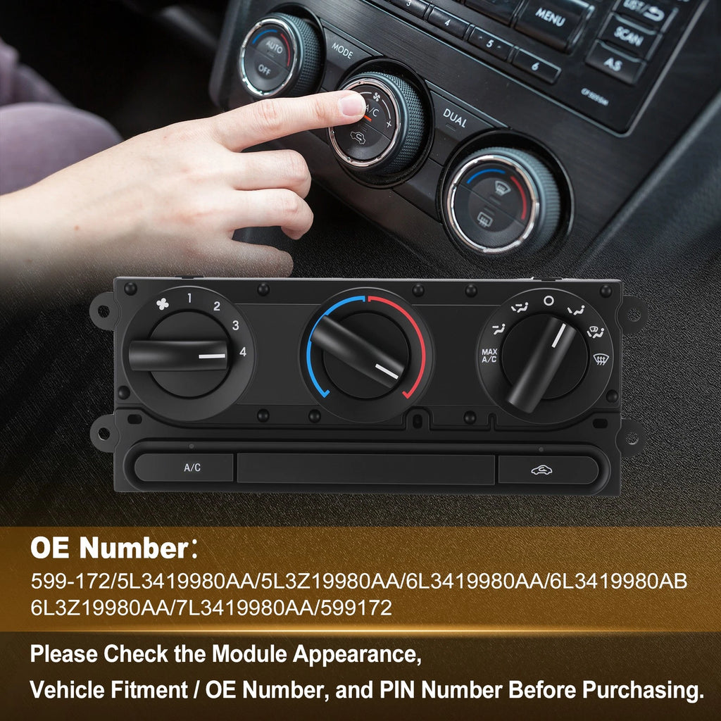 A/C Heater Climate Control Module Panel Replacement for Ford F-150 Lobo (2005–2008)