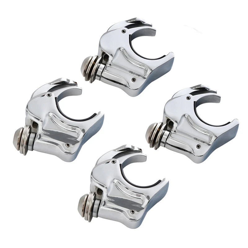 4X 39mm Chrome Front Windshield Clamps for Harley Sportster XL