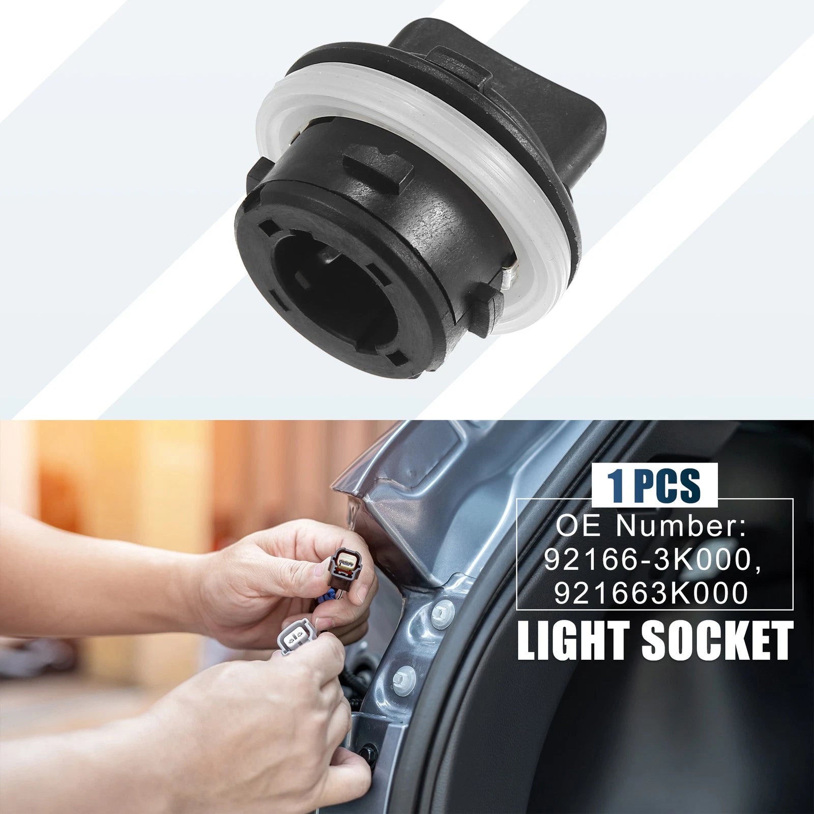 Front Turn Signal Light Bulb Socket for Hyundai Accent Elantra GT (2012–2019)