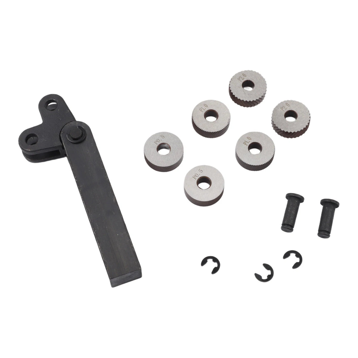 6PCS Knurling Wheels Set with Lathe Tool Holder for Machinist Use