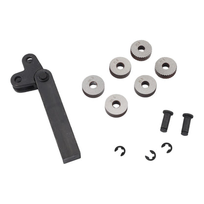 6PCS Knurling Wheels Set with Lathe Tool Holder for Machinist Use